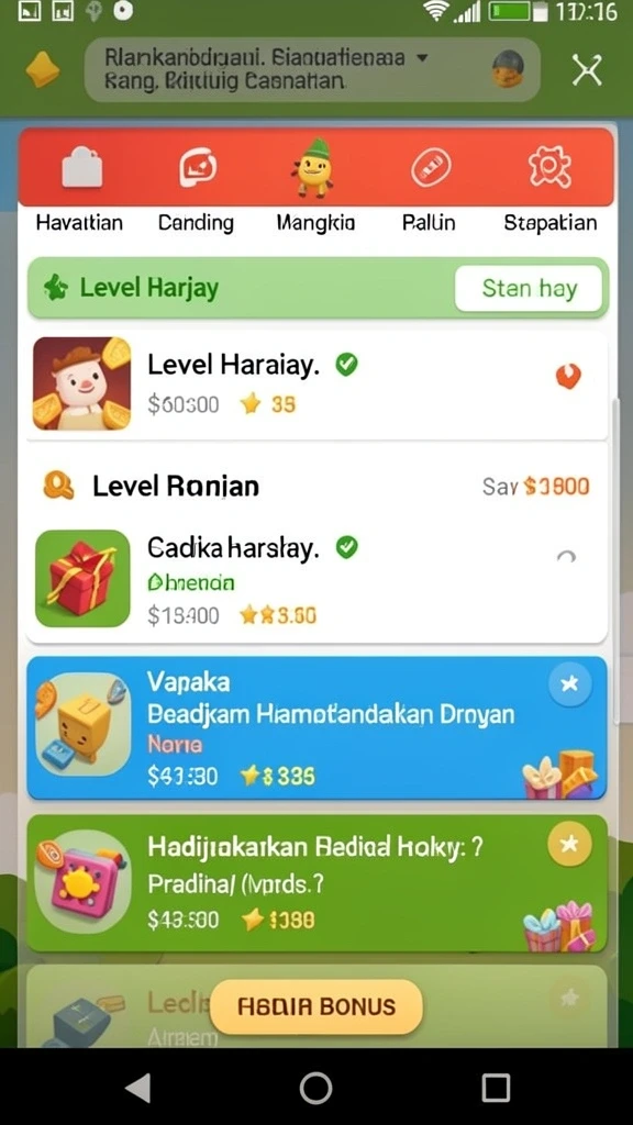 Pengguna dapat memilih karakter sebelum bermain.