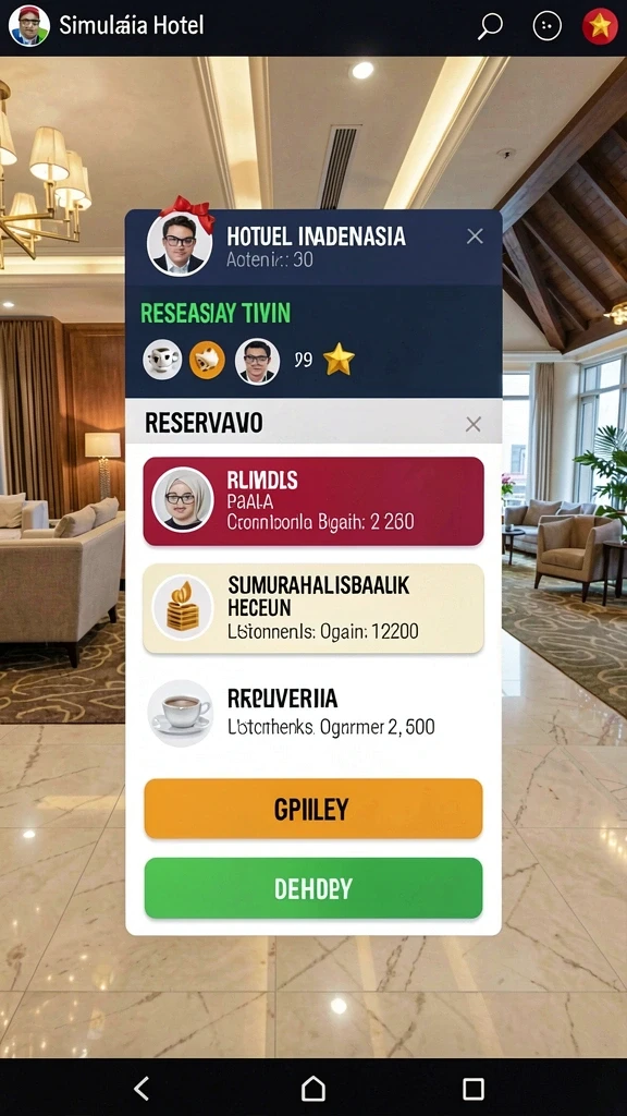Tampilan menu utama yang menarik dan mudah dinavigasi.