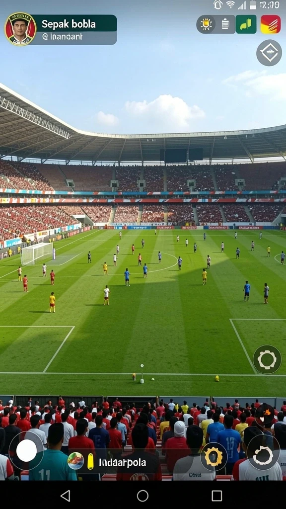 Screenshot dari pertempuran seru di dalam game.