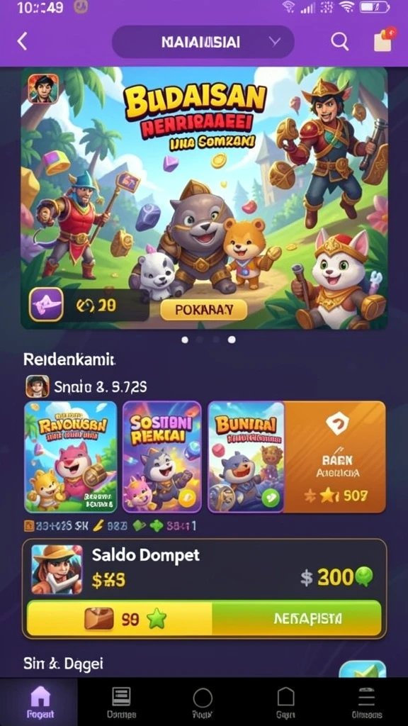 Berbagai pilihan permainan yang siap memanjakan pengguna.