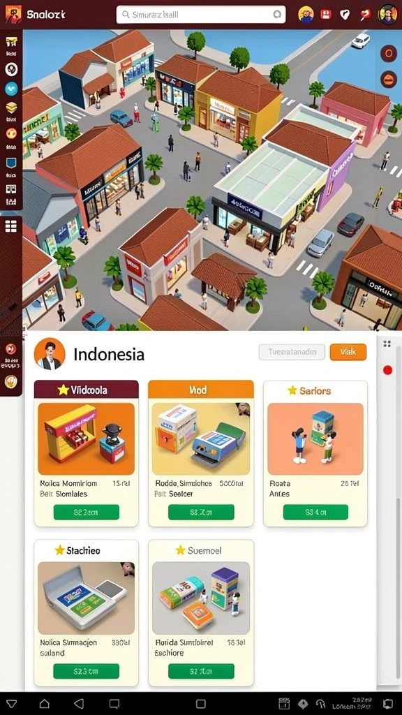 Tampilan awal yang menarik dan mudah dinavigasi.