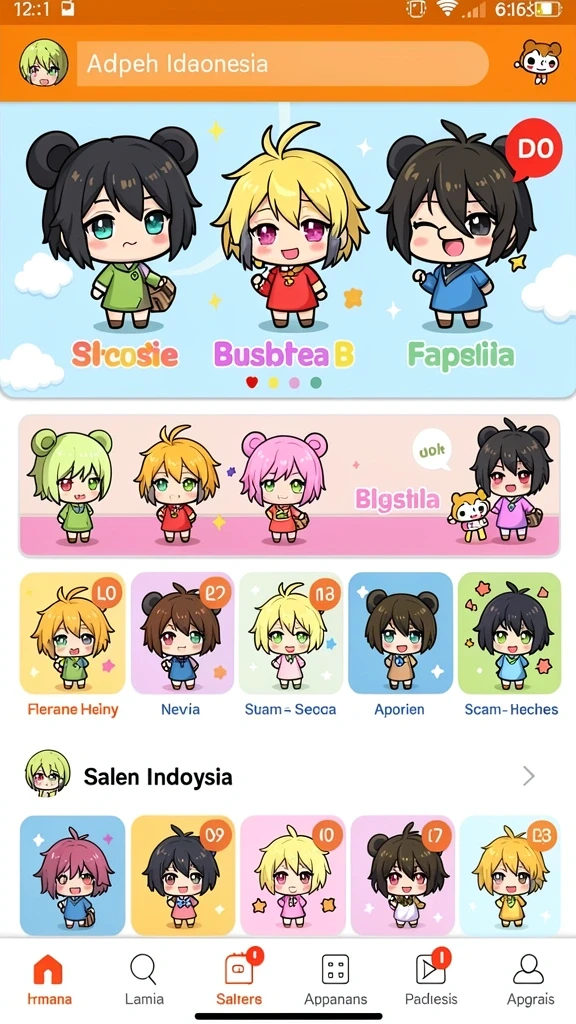 Tampilan menu utama yang menarik dan intuitif.