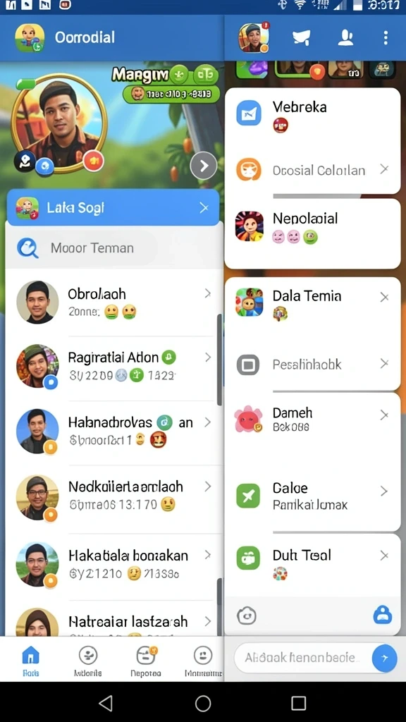 Tangkapan layar memperlihatkan lingkungan permainan yang indah.