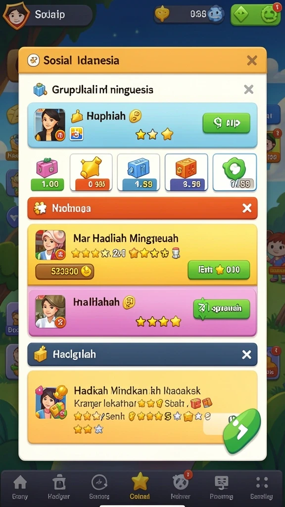 Tangkapan layar memperlihatkan item unik dalam permainan.