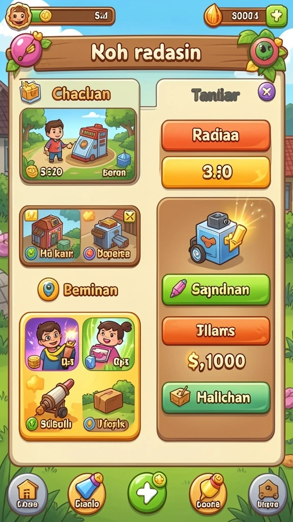 Gameplay yang seru dengan berbagai mode pilihan.