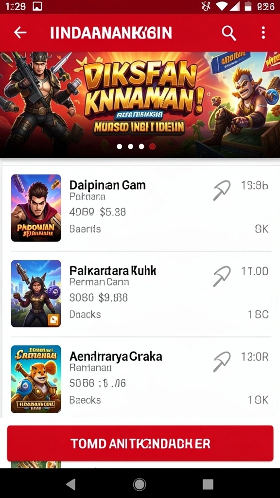 Tangkapan layar menunjukkan leaderboard dengan peringkat pemain.